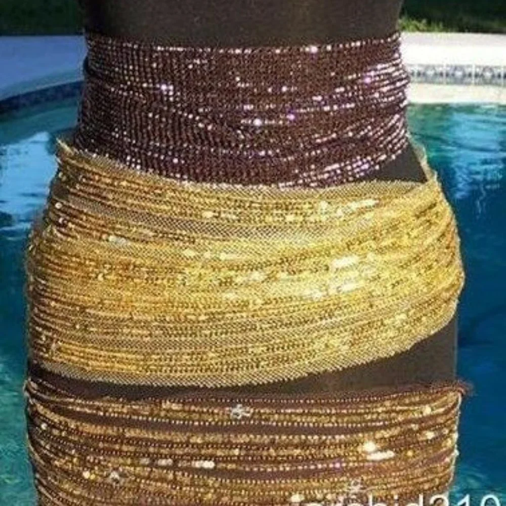 Cache New Sequin Beaded Belt Scarf 4 Colors To Choose From Top Pants NWT